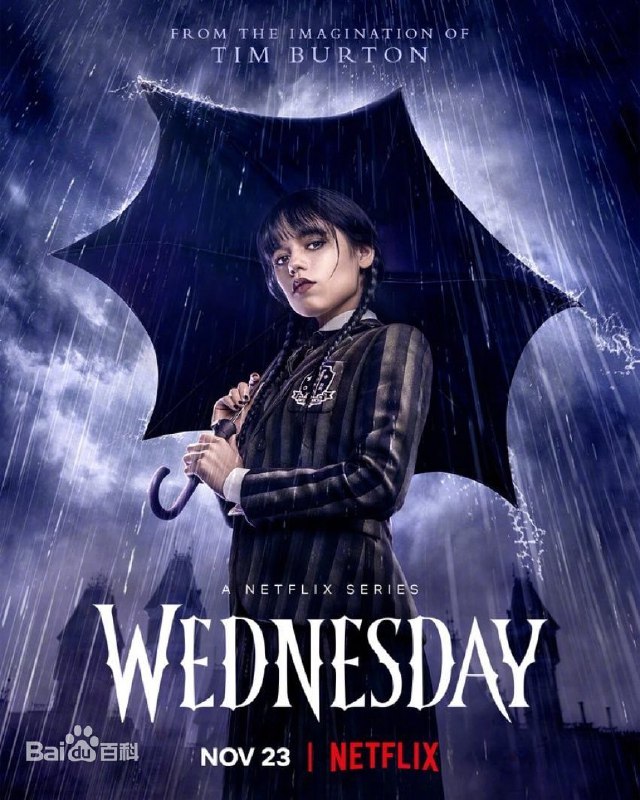 名称：星期三/Wednesday Addams（第一季全8集）描述：这部是由蒂姆·伯顿执导的喜剧、恐怖、奇幻电视剧，珍娜·奥尔特加、凯瑟琳·泽塔-琼斯等主演