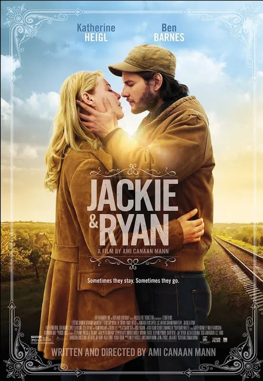 名称：爱在心中 Jackie & Ryan (2014)描述：前乡村女歌手Jackie(凯瑟琳·海格尔 饰)同时是一名单亲妈妈，深陷争取女儿抚养权、维持女儿监护权的琐事中，她偶然邂逅了一位浪漫的现代Train Hopper乐队的流浪主唱Ryan(本·巴恩斯 饰)，后者努力成为一名成功音乐家，为对抗生存环境，与乐队成员们聚集在一起