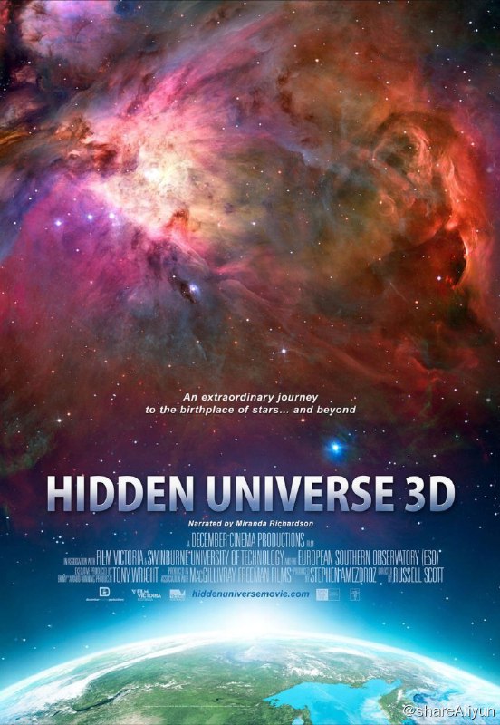 名称：探秘宇宙 (2013) 4K UHD描述：我们的宇宙已经被世界上最清晰、最逼真的哈勃和其他最强大的太空望远镜展现在我们的眼前